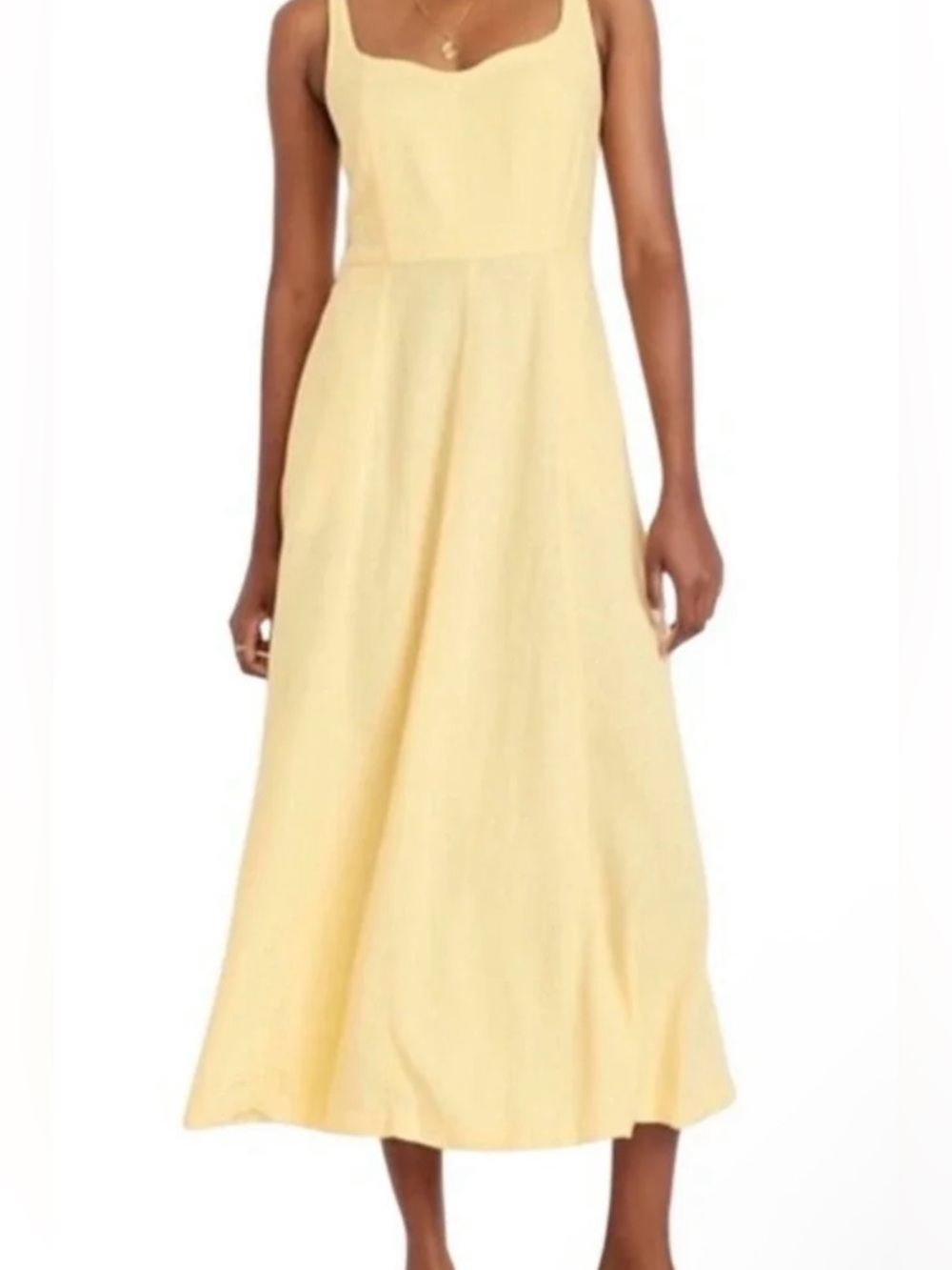 Old Navy Light Yellow Midi Sundress